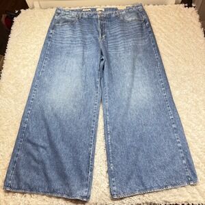 Women's Blue Wide-Leg Jeans